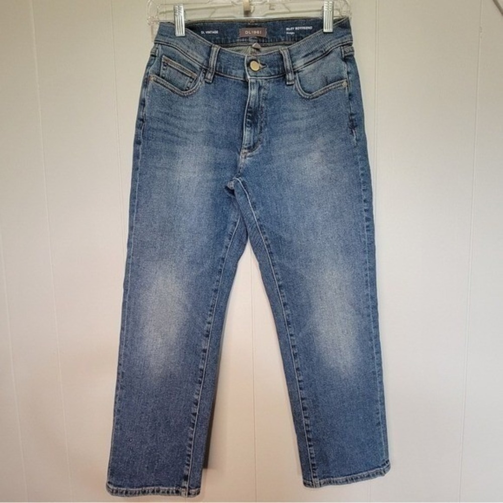 DL1961 Riley Boyfriend Straight Jeans DL Vintage Medium Wash Size 24